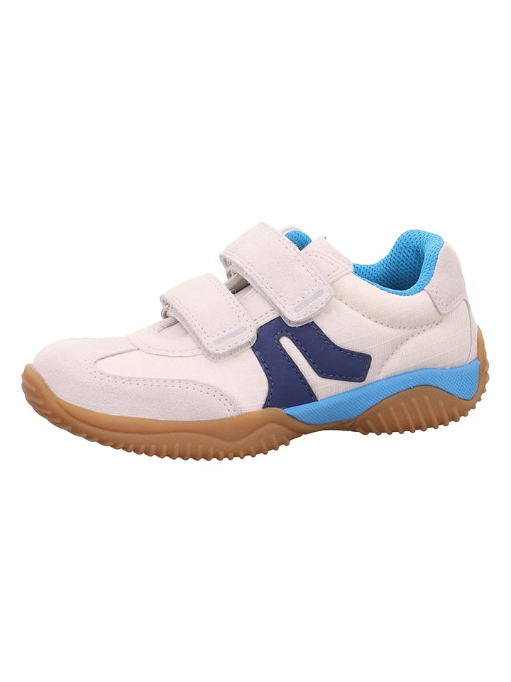 superfit Leder-Sneakers "Storm" in Creme/ Hellblau - 33