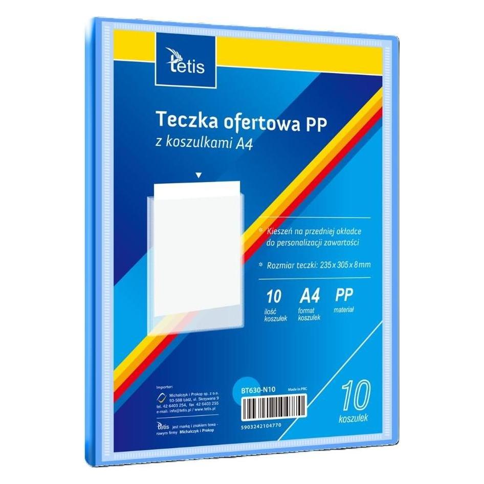 Tetis A4 PP-Angebotsmappe + 10 blaue T-Shirts (A4) (57386006)