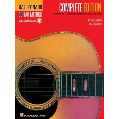 Hal Leonard Guitar Method Complete Edition with Online Audio Books 1, 2 and 3 in One Beginner Acoustic and Electric Guitar Lesson Book with Chords,