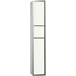 emco asis module 150 WC-Modul-Unterputzmodell, Toilettenpapierhalterbox, Toilettenbürstengarnitur, 976027864, Farbe: chrom/optiwhite