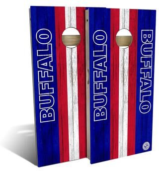 Skip's Garage Buffalo Football Outdoor Cornhole Board Set