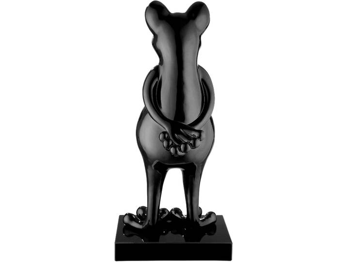 Tierfigur CASABLANCA BY GILDE Skulptur Frosch schwarz , schwarz, B:32cm H:68cm T:30cm, Kunstharz, Dekofiguren, Tierfigur