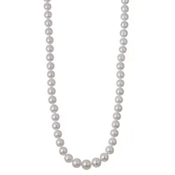 PERLEA Collier Süßwasserzucht- perlen 10-13mm Silber rhodiniert