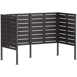 vidaXL Mülltonnen-Sichtschutz 167 x 85 x 113 cm Stahl Schwarz