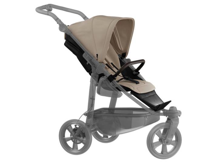 TFK Sportwagenaufsatz Mono 3 / Mono 4 / Pro, Sand, 34x56x24 cm, EN 1888, UV 50+, Reach, 5-Punkt-Gurt, Gurtschoner, Verdeck abnehmbar, Sichtfenster, Sportsitz mit verlängertem, Baby on Tour, Kinderwagen, Kombikinderwagen