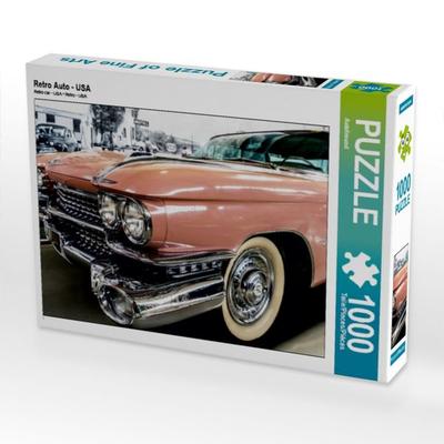 CALVENDO Puzzle Retro Auto - USA | 1000 Teile Lege-Größe 64x48cm Foto-Puzzle für glückliche Stunden