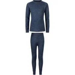 ZigZag Pattani Wolle Skiunterwäsche-Set Kinder 2048 - navy blazer 4 (104/110)