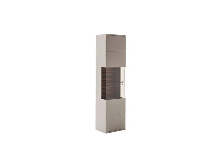 Livetastic Vitrine, Eiche Wotan, 5 Fächer, 50x199x37 cm, Wohnzimmer, Wohnwände, Vitrinenschränke