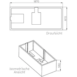 Neuesbad Wannenträger für Galatea BH 190 Duo 1900x900 SW14950