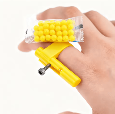 Inspire Curations Hidden Mini Paper Ball Launcher Mini Paper Ball Launcher Fun Prank Toy Gadget For Parties & Desk Games yellow