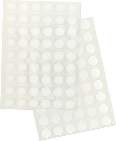 buttinette Klettverschlusspunkte, selbstklebend, 12 mm Ø, 54 Paar