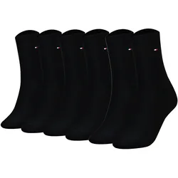 TOMMY HILFIGER Damen Socken, 6er Pack - Classic, Strümpfe, einfarbig Schwarz / 39-42