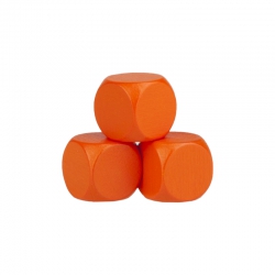 Halmakegel.com Blankowürfel - 16mm - Holz - orange 257357