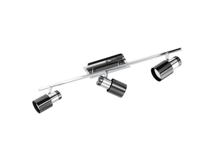 Plafonnier Davida 58 x 7 x 15cm Argenté/Noir 3 Matériau : Métal Type de métal : Acier LED non-remplaçables GU10