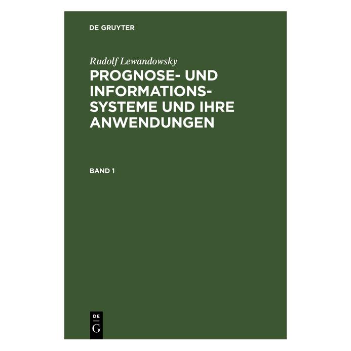 De Gruyter Lewandowsky:Rudolf Lewandowsky: Prognos (Deutsch, Hardcover, Rudolf Lewandowski) (67759949)