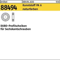 Profilscheibe R 88494 f.6-ktschrauben 215 - M20x 7 PA 6 natur 50St. DUBO