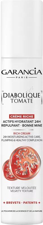 Garancia - Diabolique Tomate Crème Riche, Soin 3 en 1 aux actifs autohydratant 24h, repulpant, effet bonne mine immédiat, 30 ml