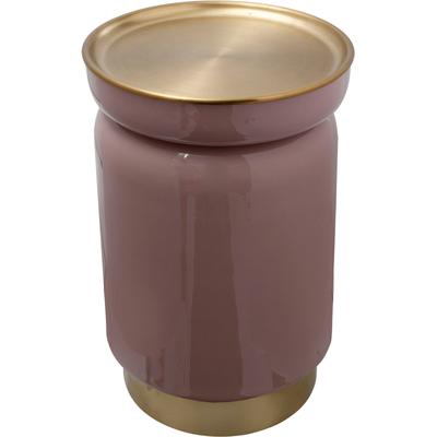 Beistelltisch KAYOOM "Art Deco 175, Abstelltisch aus Metall,funktional und stabil", rosa (altrosa, gold, gold, gold), B:31,5cm H:46,5cm T:31,5cm, 100% Eisen, Tische, Beistelltisch, Stilvoll, glanzvolle Lackierung, Tischplatte in Tablettform