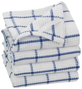 Fabstyles Solo Waffle Cotton Kitchen Towel Set of 4 - 18x28