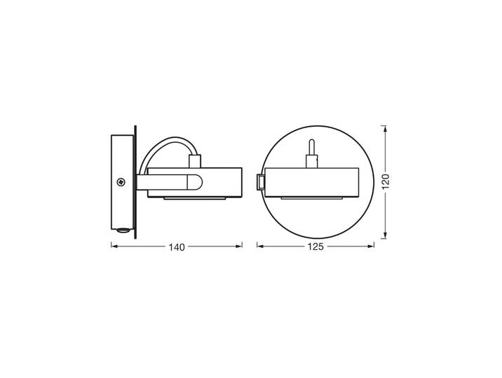 OSRAM LED-Wandstrahler VENUS, weiß, 1-flg., Metall 3.000 K VENUS, weiß / opal, für Wohn- / Esszimmer, Metall, Modern, LED Deckenlampe