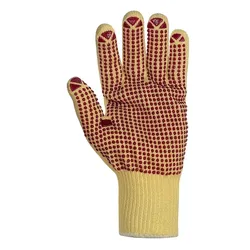Kevlar®-Mittelstrick-Arbeitshandschuhe PVC-Noppen - 9 (L)