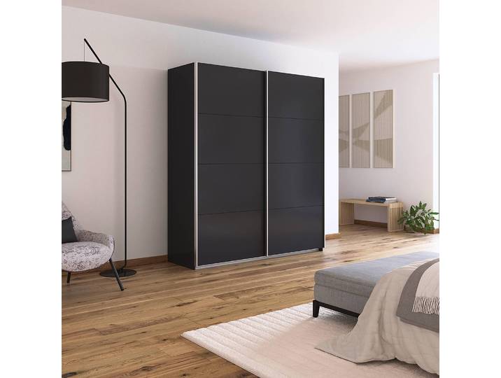 Armoire - Uni 181cm Gris/Gris métallisé