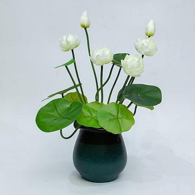 2er-Pack künstliche Seerosen-Lotusblüten für Aquarium-Dekor, buddhistische Altare, Fotografie-Requisiten, Kunstblumen