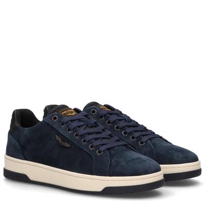 Sneaker PME LEGEND "PORTER", Herren, Gr. 43, Baumwolle, blau (navy), Veloursleder, Schuhe Sneaker, Schnürschuh, Halbschuh, Freizeitsneaker mit Label