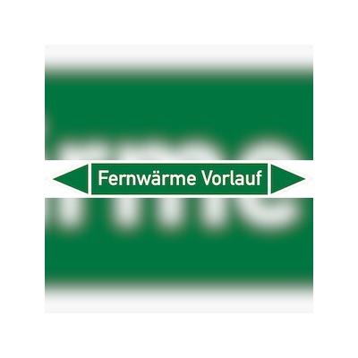 Rohrleitungskennzeichen Fernwärme Vorlauf - 187x26 mm Folie selbstklebend