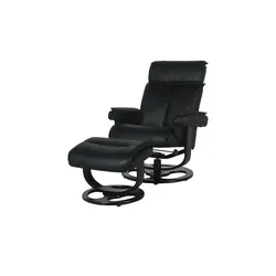 uno Sessel-Hocker-Set mit Relaxfunktion Robin , schwarz , Maße (cm): B: 81 H: 109 T: 123.0
