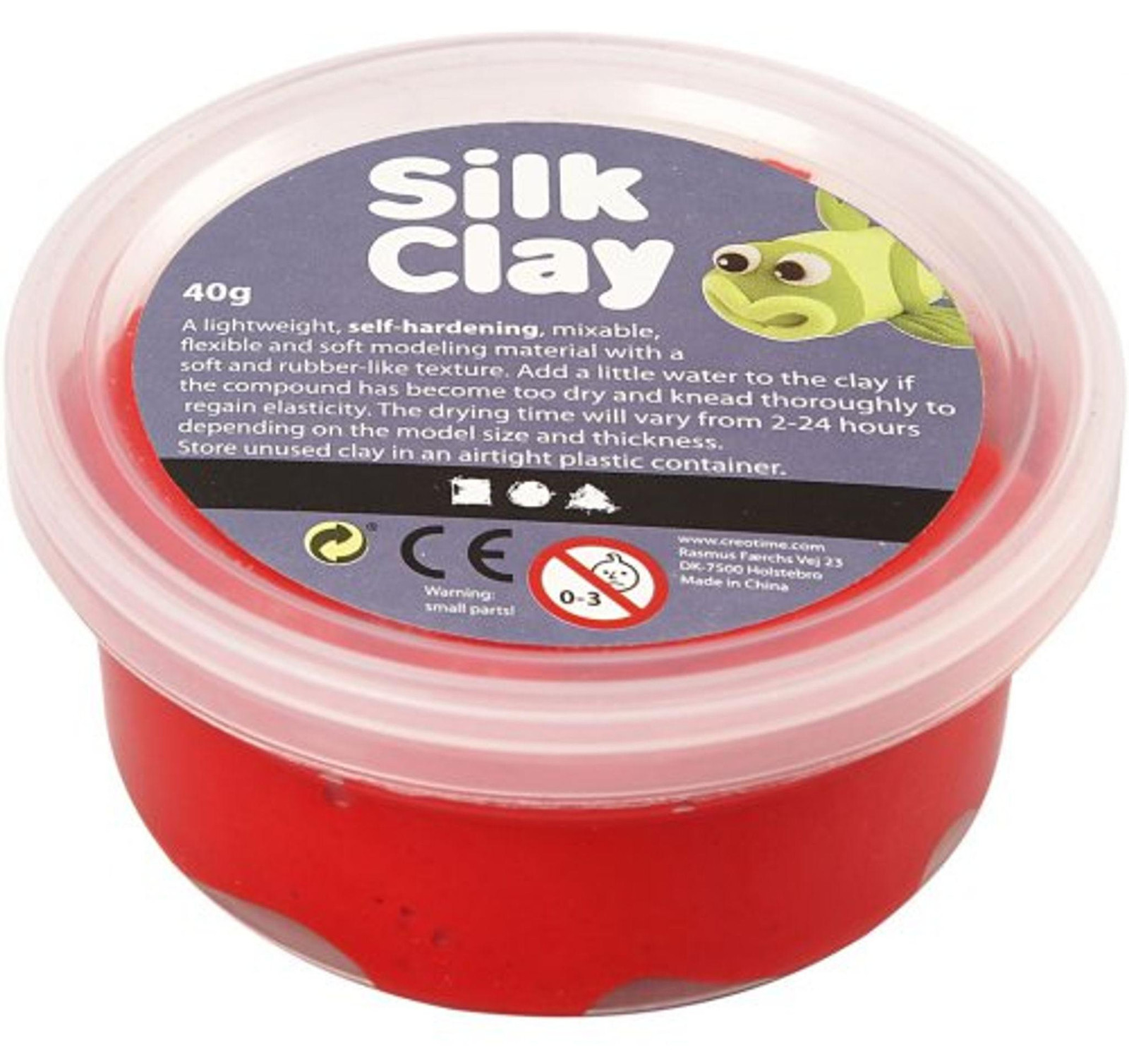 Creative Silk Clay modelleerklei, rood, 40 gram