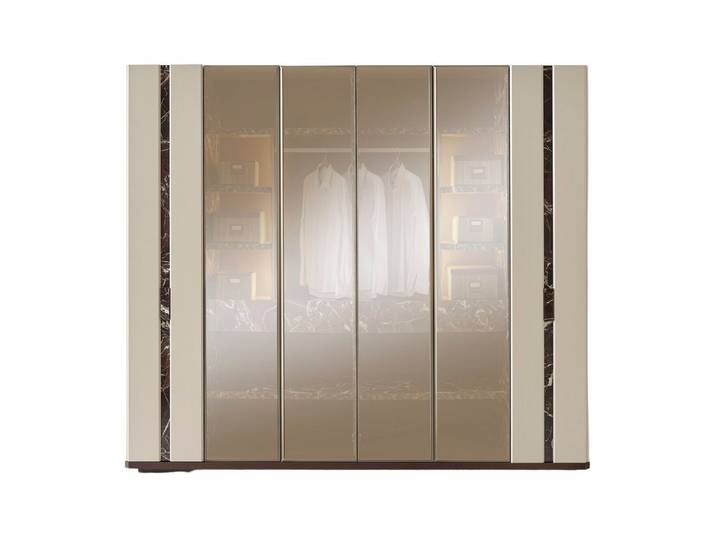 Villa Möbel Kleiderschrank (Kleiderschrank, 1-St., 6 trg. Kleiderschrank) Kleiderschrank mit Spiegeln für geordnete Aufbewahrung