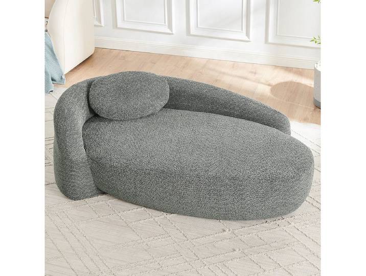 Odikalo Sofa Teddyfleece-Sofa weich gepolsterte Couch mit Kissen, mit abgerundetem Design, vielseitig einsetzbar für Wohnzimmer, Schlafzimmer und Studio