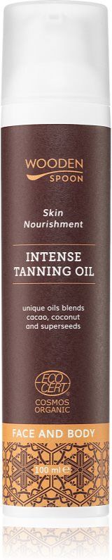 WoodenSpoon Skin Nourishment huile pour le corps traitante pour un bronzage intense 100 ml