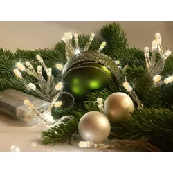 Star-Max LED Batterielichterkette, 120 warmweiße LEDs