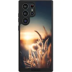 Nivocase Handyhülle für Samsung Galaxy S22 Ultra Hülle NIVOpure Case Schwarz Natur Sonne Pampasgras (Samsung Galaxy S22 Ultra), Smartphone Hülle, Schwarz