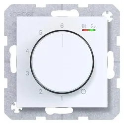 Hager TEMP.REGLER 230V/15W,HEIZEN/KÜ / HAGERS WAN5011WM BERKER AX/ WAN5011WM, Thermostat, Weiss