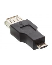 InLine USB-Adapter USB W bis Micro-USB Typ B M OTG Schwarz (31608)