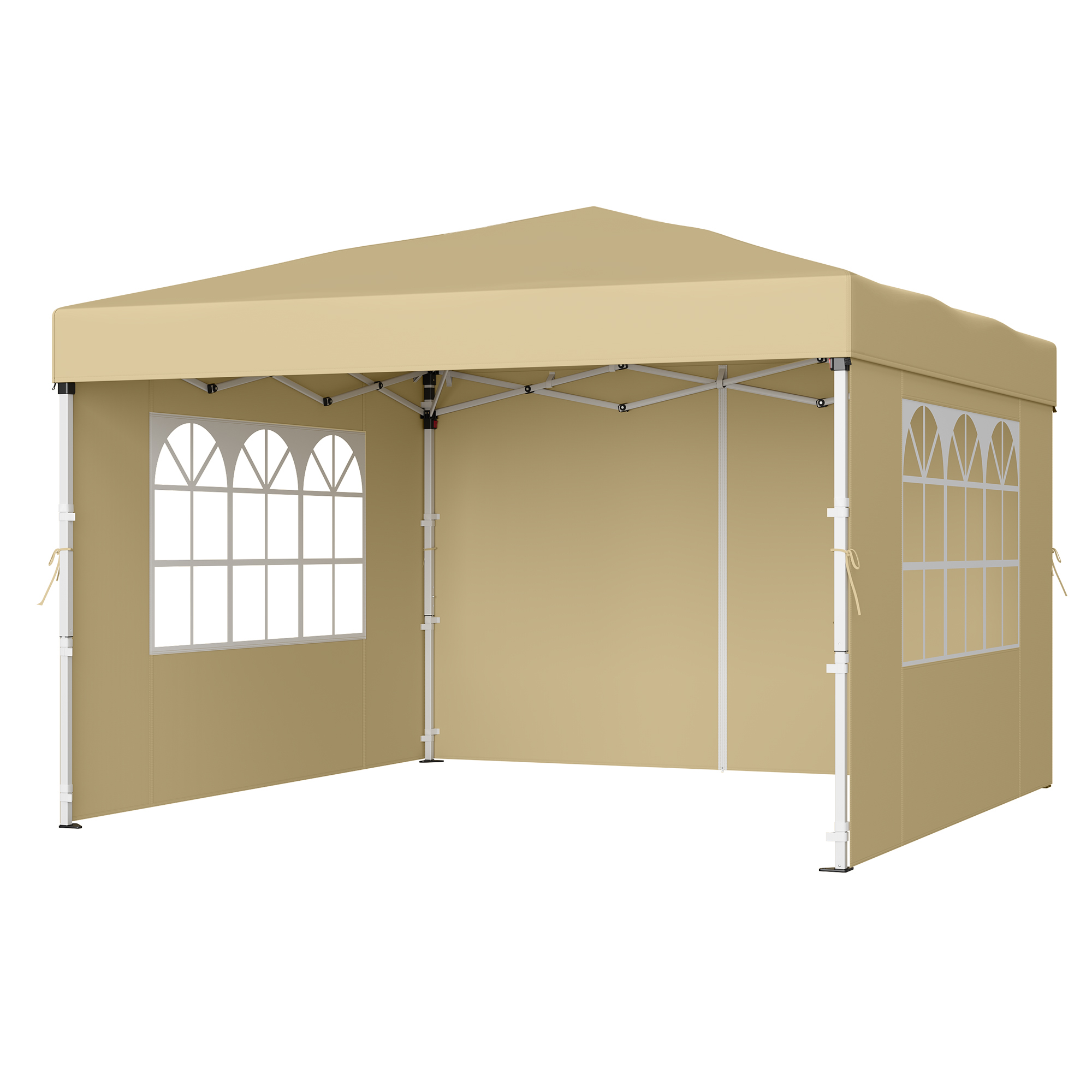 SONGMICS Faltzelt 3 x 3 m, mit Seitenwänden, stabil, Pavillon für Garten GCTB35104LZ01