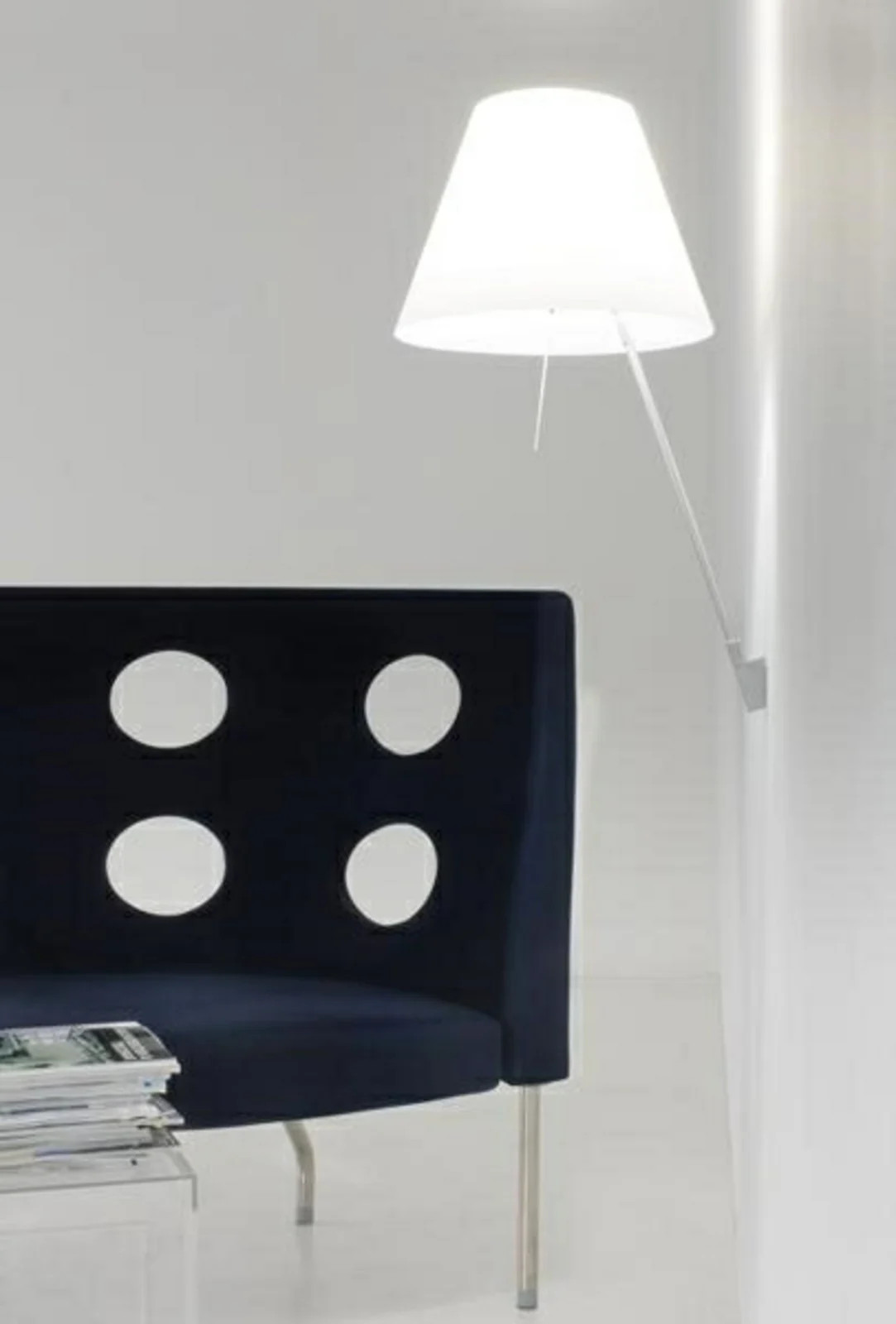 Luceplan Costanza Wandlamp met Dimmer - Aluminium - Edgy Pink