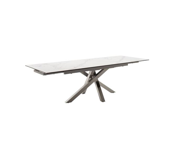 MCA ALMIROS Auszugtisch Edelstahl/Keramik 180/260x95 cm