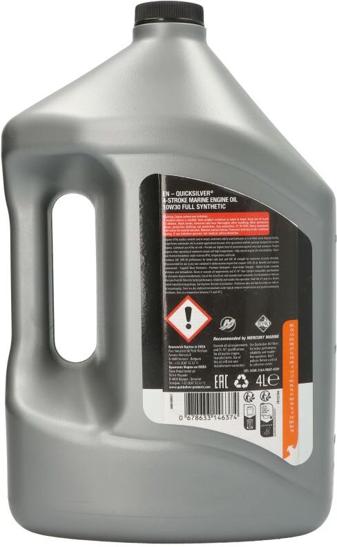 Moottoriöljy  Quicksilver 8m0180937 4t  Marine 10w30 Full Synthetic 4l