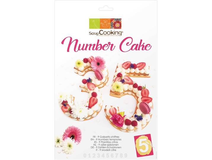 ScrapCooking Cake Template Cijfers set/9