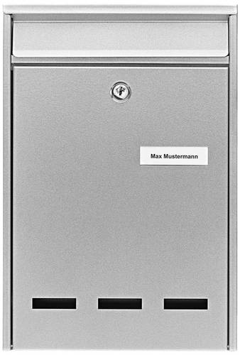 Burg Wächter 61020 POCKET 5871 SI Briefkasten Stahl Silber Schlüsselschloss