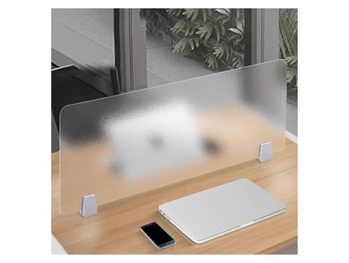 ZYCHSJXA Acryl-Sichtschutzwand – Freistehender Spritzschutz für Bürotische, Empfangsbereiche und Restaurants, 30 x 100 cm, seidenmatte Oberfläche