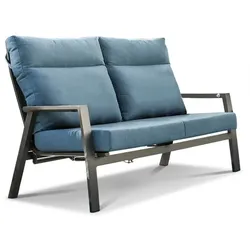 Lounge-Sofa Deluxe Lounge Alu Aluminium Blau