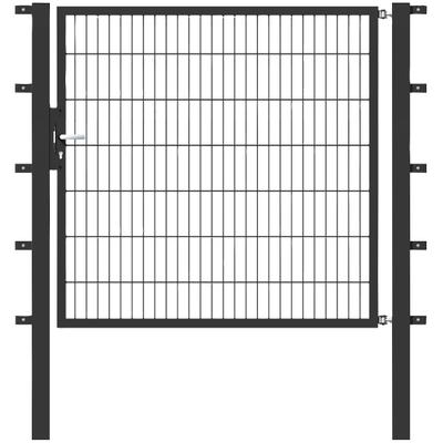 Zauneinzeltür ALBERTS "Flexo", grau (anthrazit), B:150cm H:140cm, Stahl, Tore, 150 cm Breite, in versch. Höhen