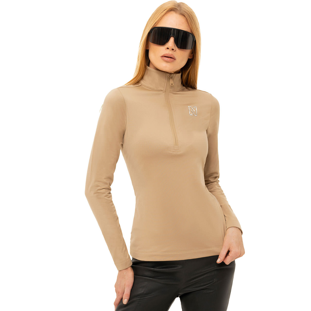 Nikkie Damen Skishirt GUMEKO SWAROVSKI hummus - 40