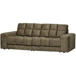 Sofa Date aus Struktursamt, klassischer Stil, Bonsai Dunkelgrün, gepolstert für 2–3 Personen