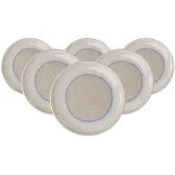 DESSERTTELLER Perlemor Sand beige ø 20,1 cm 6er Set